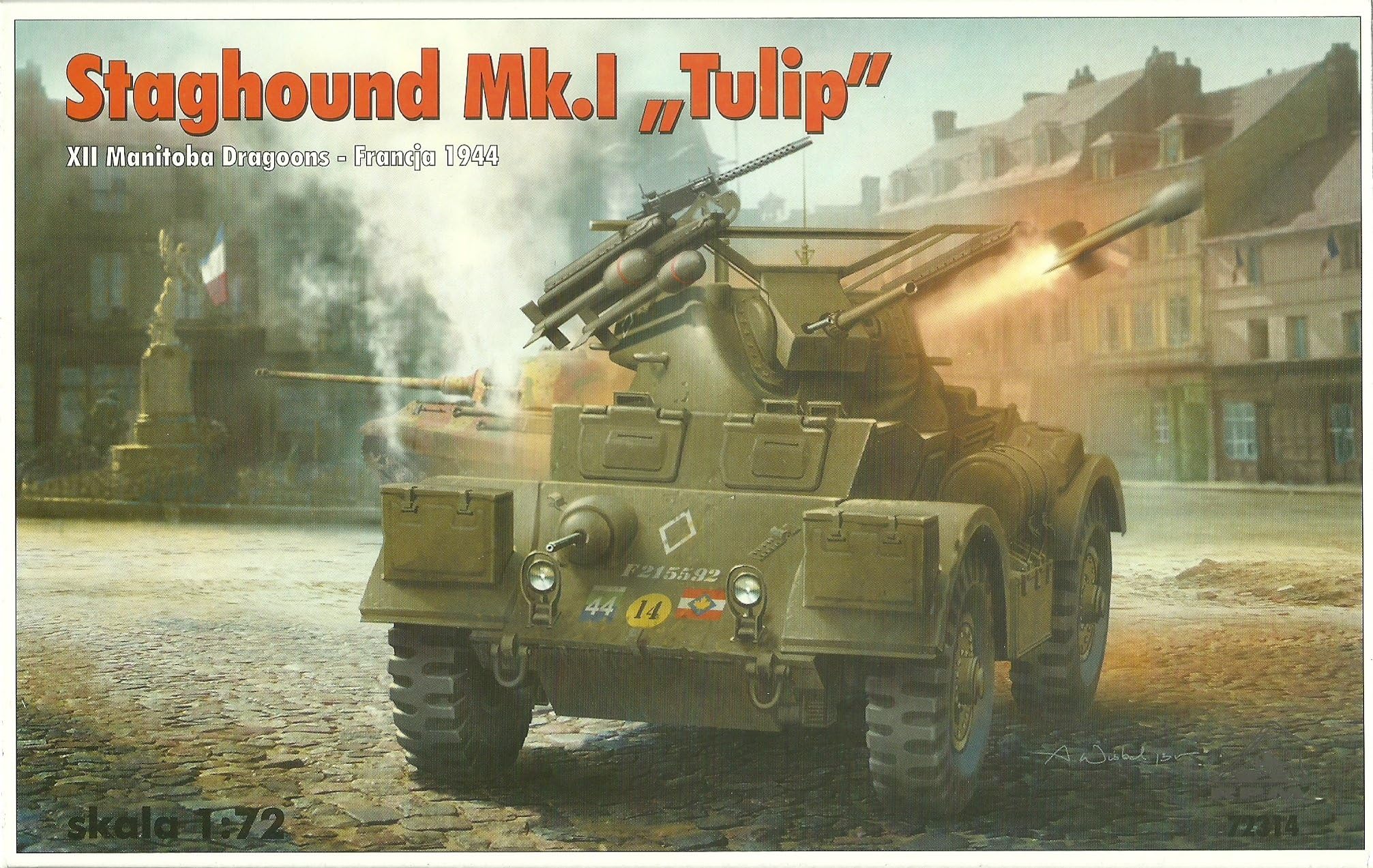 T17E1 Staghound Mk I Tulip Armored Car (1/72 Model kit, RPM 72314)