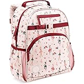 Simple Modern Large Kids Backpack for School Girls and Boys | Elementary Backpack for Teen | Fletcher Collection | Kids - 16" tall | Pink Ballerina