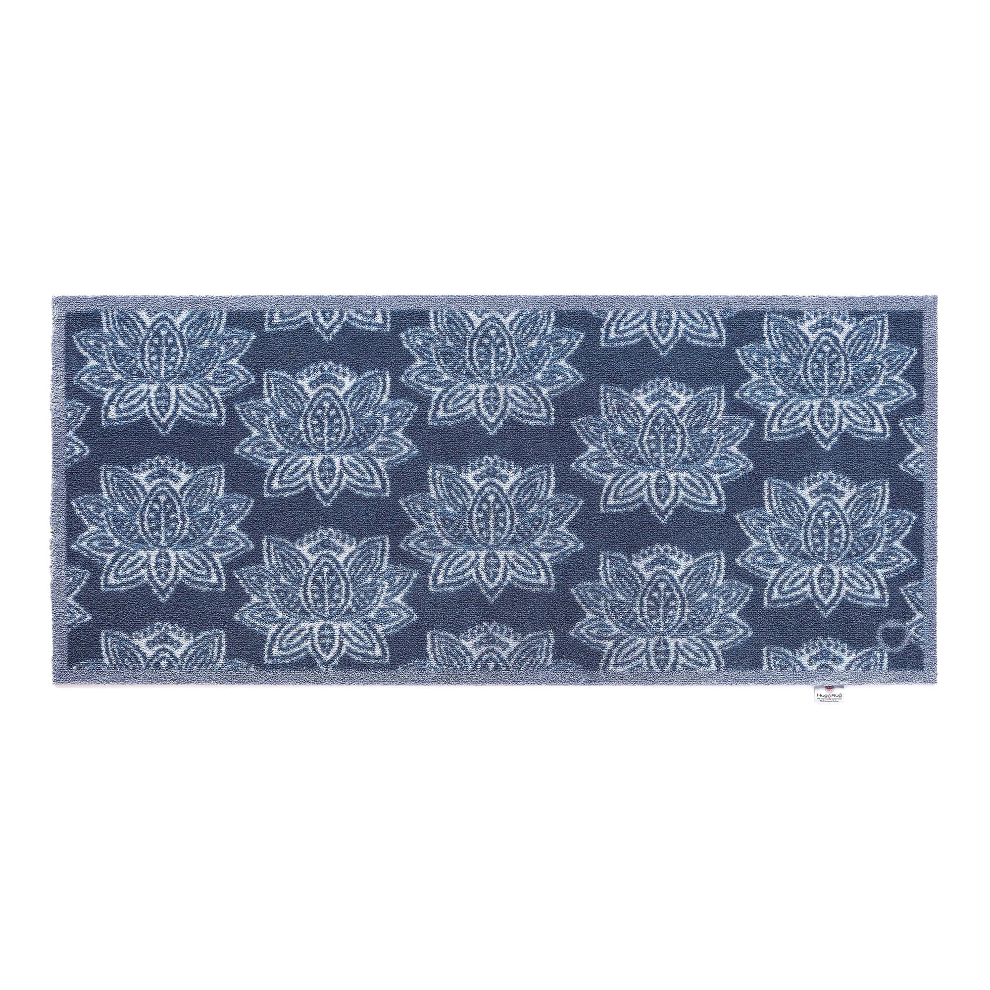 HUG RUG Washable Dirt Trapper Door Mat Kitchen Hallway Doorway, Made in the UK, WoodBlock 1 Runner 65x150