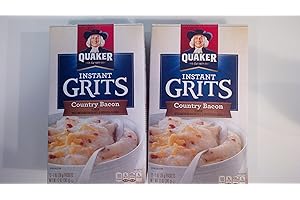 Quaker Instant Grits Country Bacon Flavor 12 oz ( 2 BOXES)