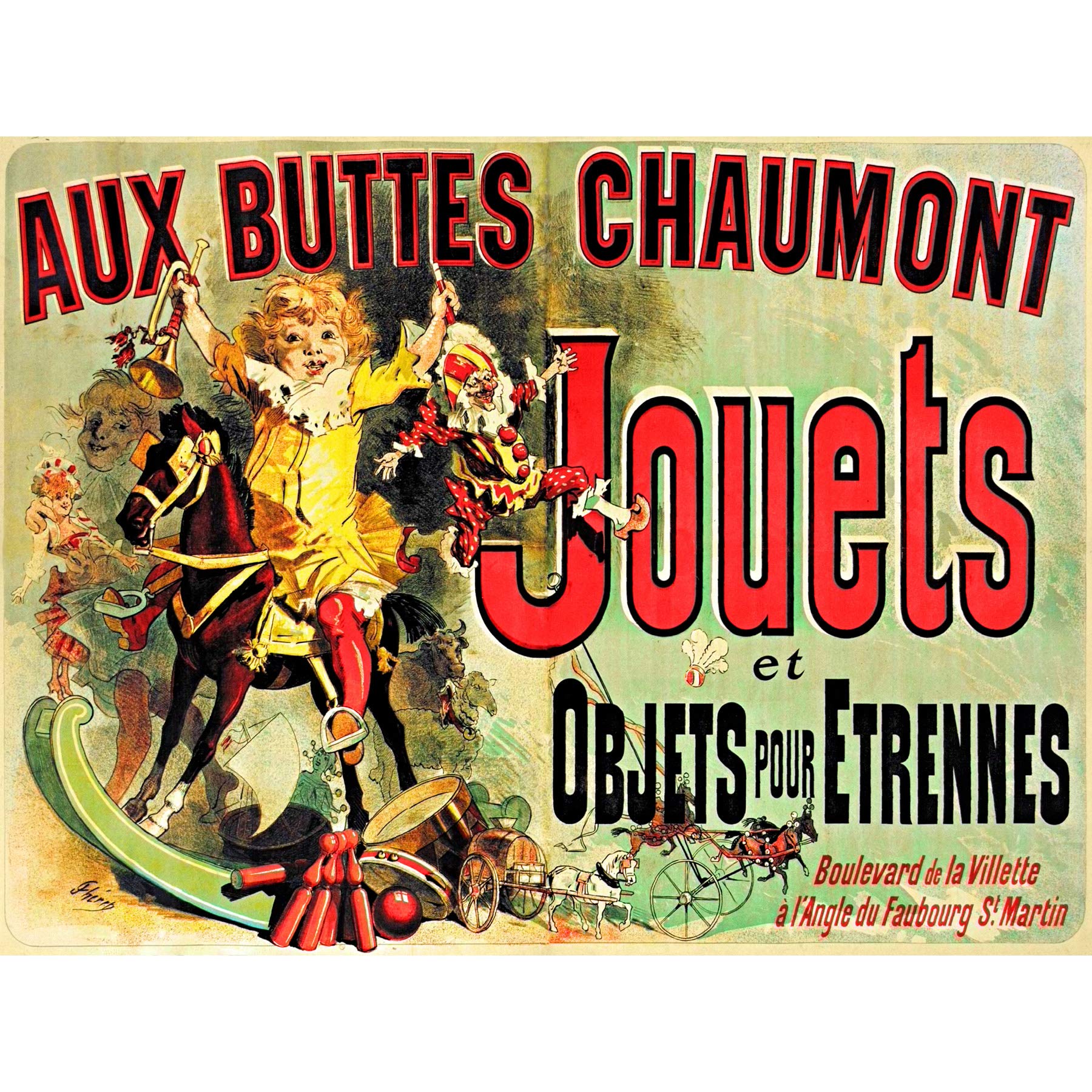 Artery8 Aux Buttes Chaumont Jouets French Ad Monica's Apartment Friends Premium Wall Art Canvas Print 18X24 Inch