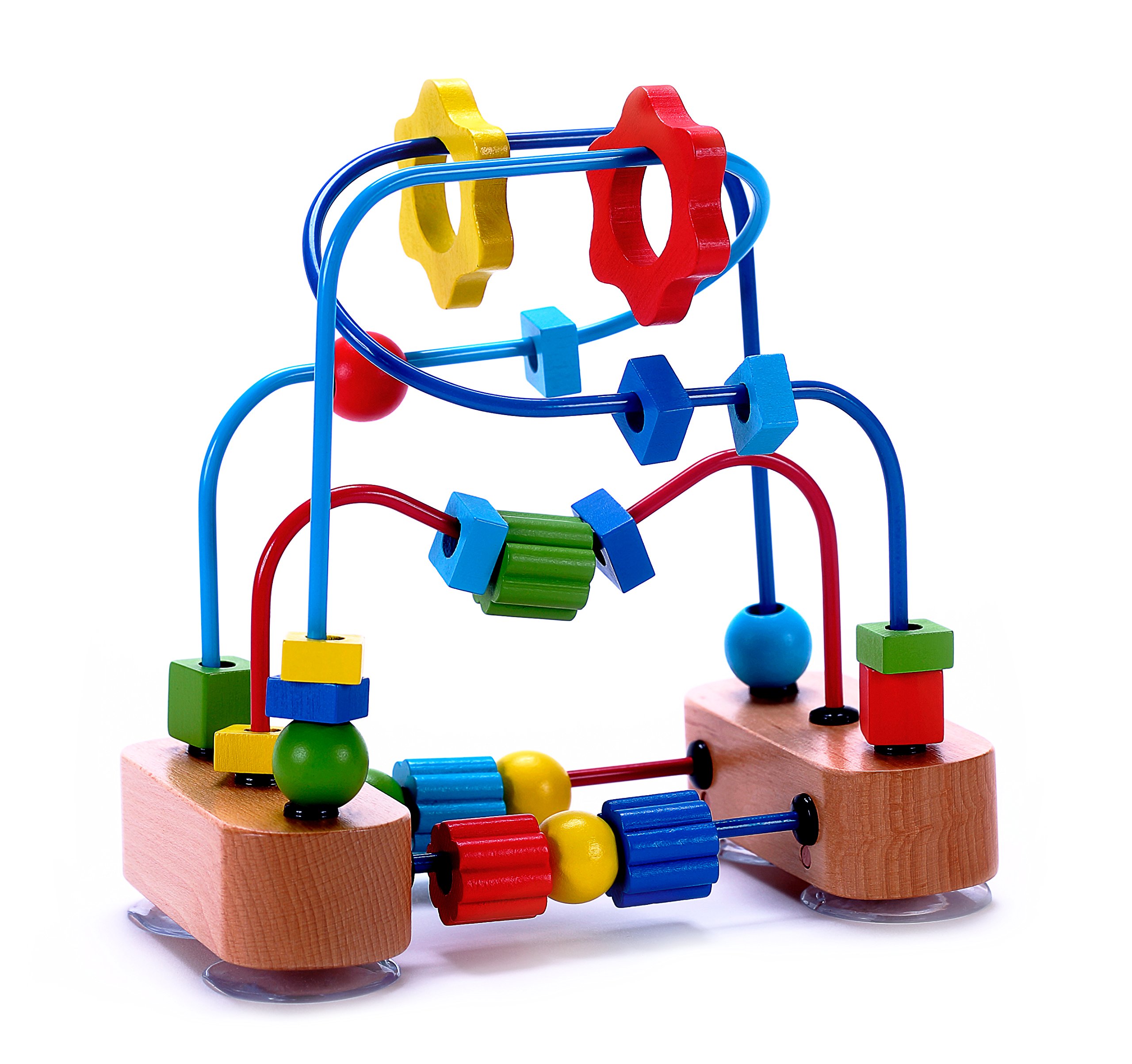 Premium Bead Maze Activity Cube for Baby, Toddler Wooden Roller Coaster