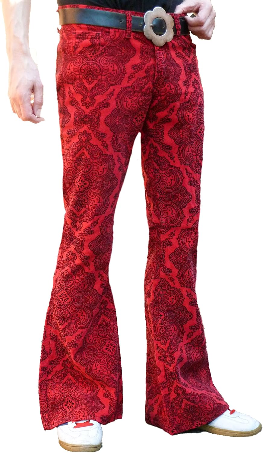 paisley flared trousers