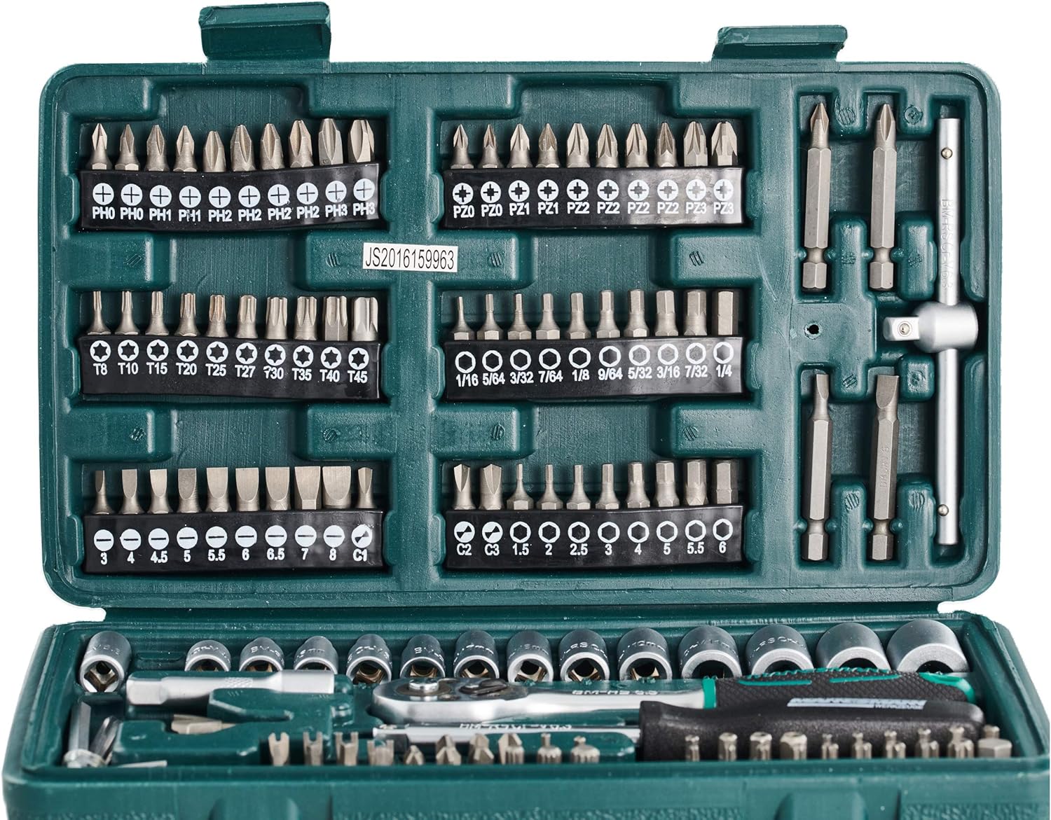 Mannesmann Socket and Bit Set (130 Pieces), Multi-coloured, (L x B x H) 256 x 152 x 50 mm - Image 4