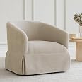 Modern Swivel Accent Chair - Barrel Armchair For Living Room, Bedroom, Nursery, Set Of 2, Sand Color