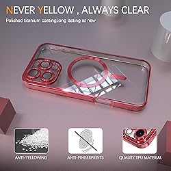 IAIYOXI Magnetic Clear Case for iPhone 15 Pro with