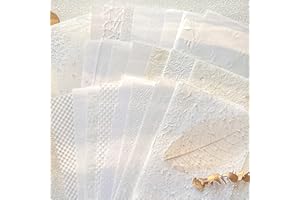 Aromoty 30Pcs A4 Handmade Scrapbook Paper A4 sheet Craft Textured Paper Morandi Mesh Fabric Mulberry Special Paper Mix for Scrapbooking Junk Journaling Supplies DIY Materials (04-Creams (A4 size))