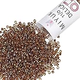 Miyuki Delica Seed Beads – Size 11/0 (1.6 mm), DB0287, Cinnamon-Lined Topaz Luster, 7.2 g, Approx. 1440 Beads, Made in Japan