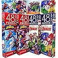 Marvel Superheroes Avengers & Spiderman Jigsaw Tower Puzzle Set, Pack of 4 (Total 192pcs) - Preschool Educational Toys Health