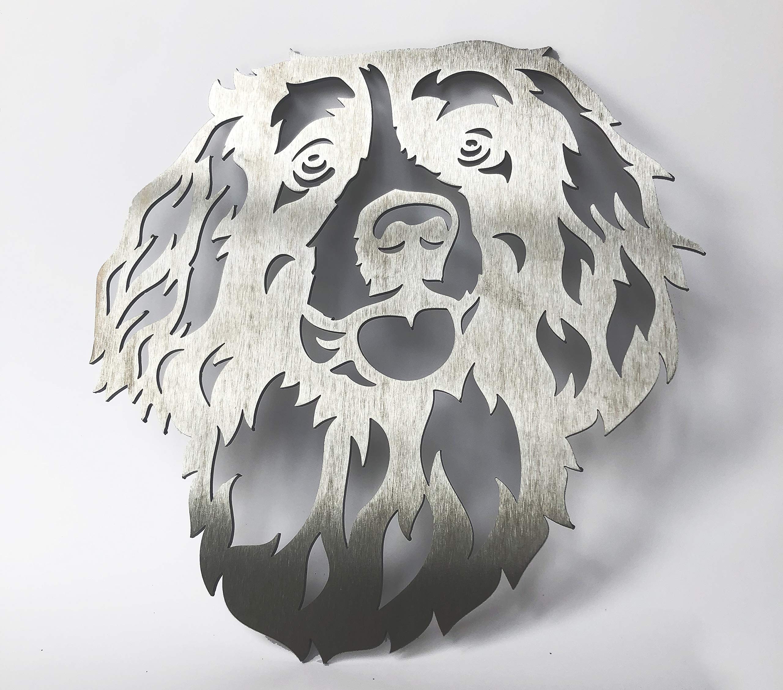 Image Industry Springer Spaniel Art Sculpture/Garden Ornament/Rusty Metal Dog/Metal Garden Sculpture/Metal Art (Large 508mm x 517mm)