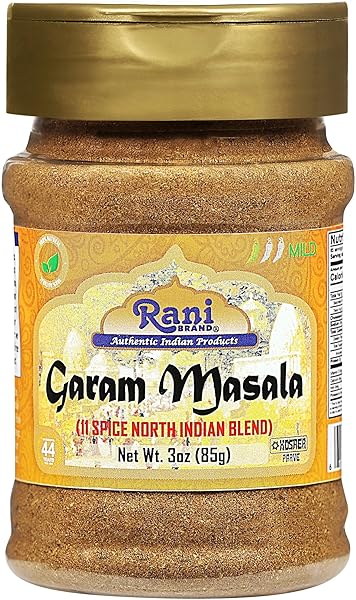 RANI GARAM MASALA INDIAN 11-SPICE BLEND 3OZ (85G) PET JAR ~ ALL NATURAL, SALT-FREE | VEGAN | NO COLORS | GLUTEN FRIENDLY | NON-GMO | KOSHER | INDIAN ORIGIN