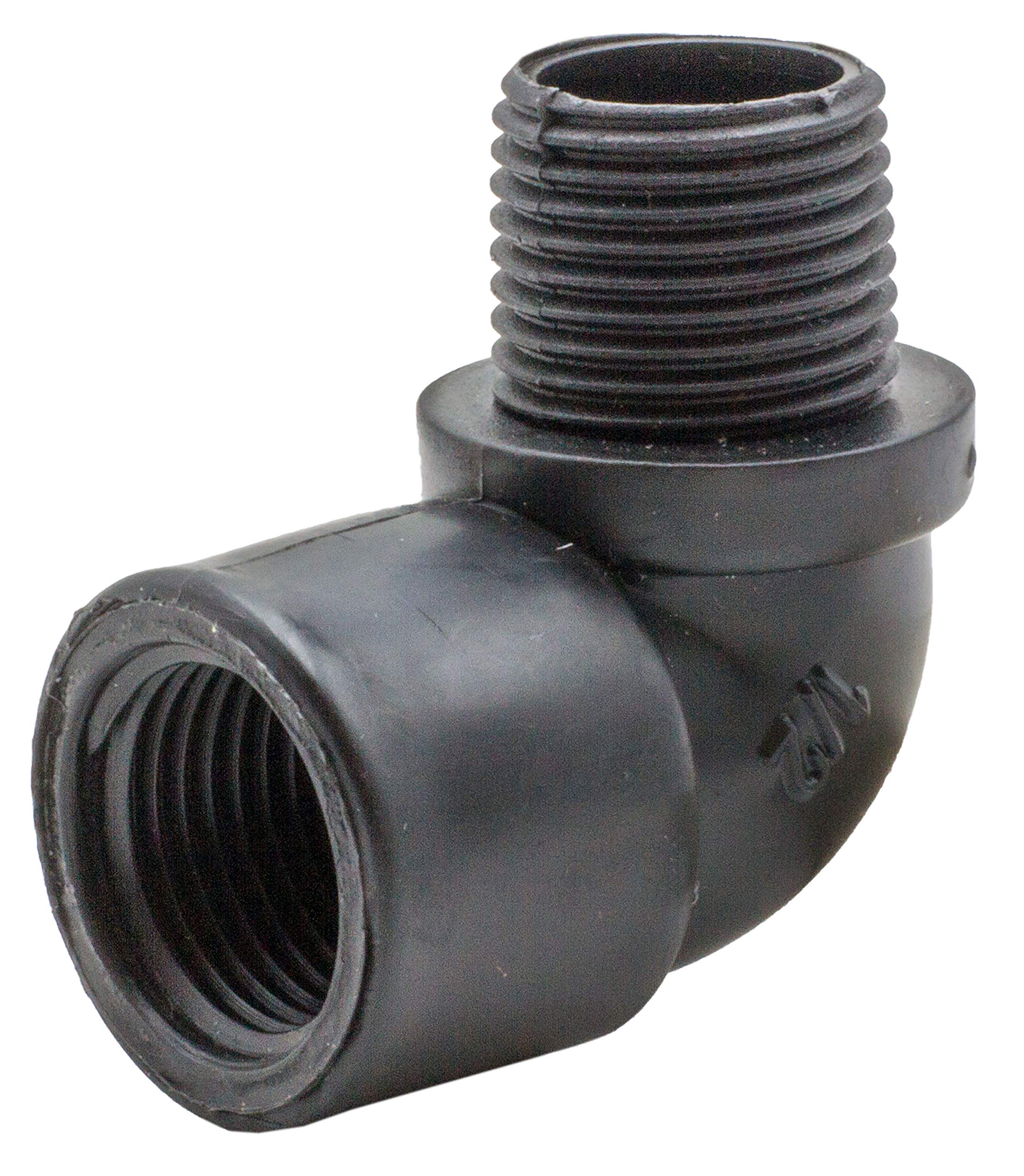 Riegolux 16753 Polypropylene Elbow 90º Female Thread - 3/4 Male