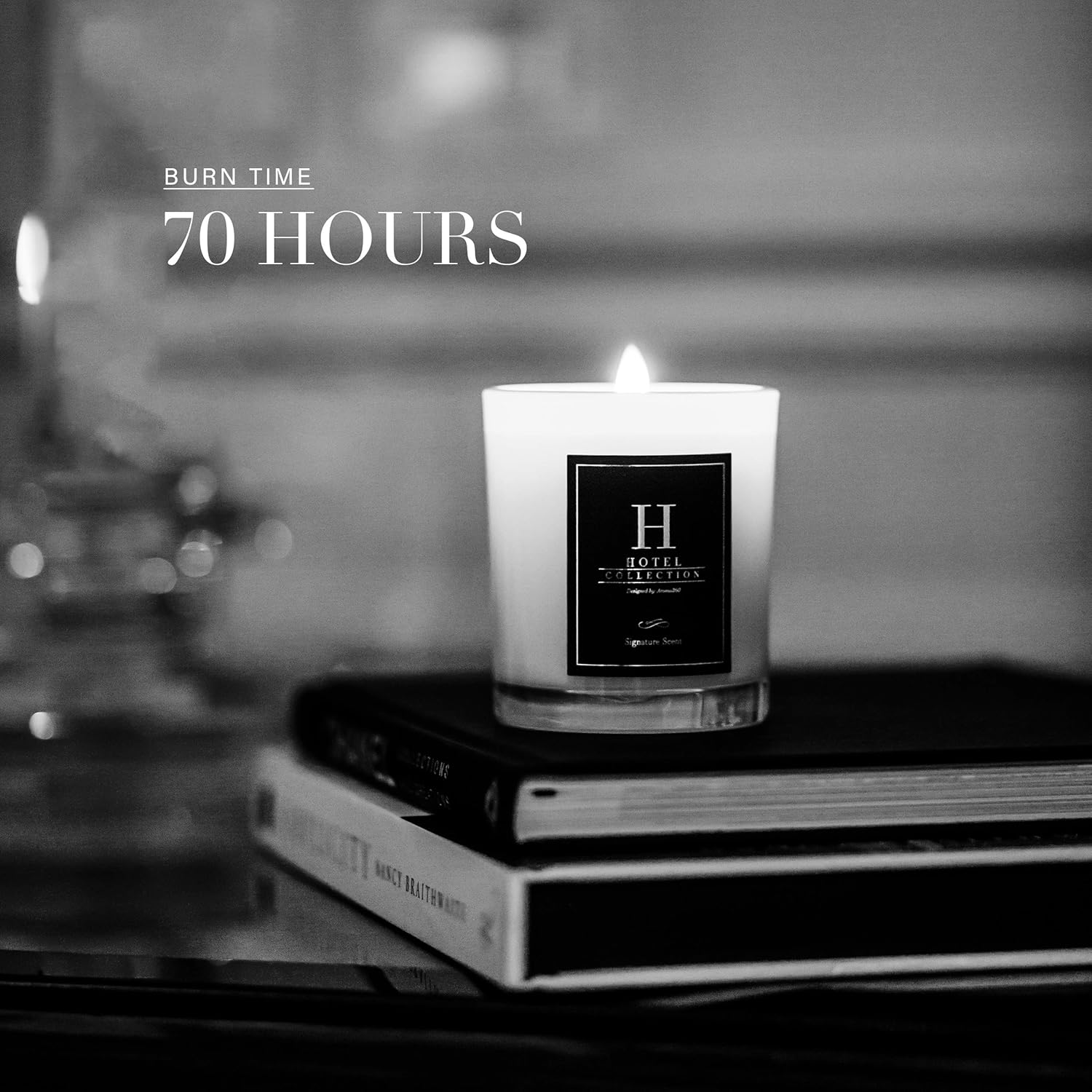 24K Magic Candle in a Jar, with Hints of Lemongrass and Magnolia, 70 Hour Burn Time, 11oz Black: Home Improvement