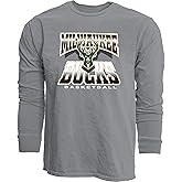 Blue 84 NBA Unisex-Adult NBA Officially Licensed Long Sleeve T-Shirt Ringspun Gray Icon