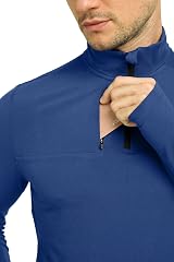 TCA Fusion Long Sleeve Top Men 1/4 Zip Running Golf Gym True Blue XXL view 3