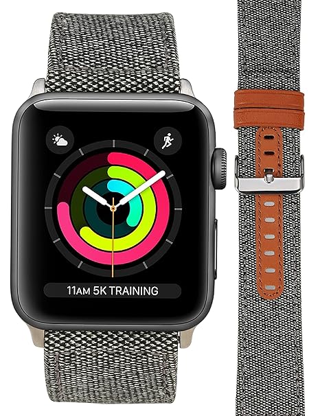 For Apple Watch Band, Smart Watch Band for Men/Womens Models Loop Fabric Canvas Woven Camo Bracelet Wrist Strap with Metal Clasp Adapter for Series ...