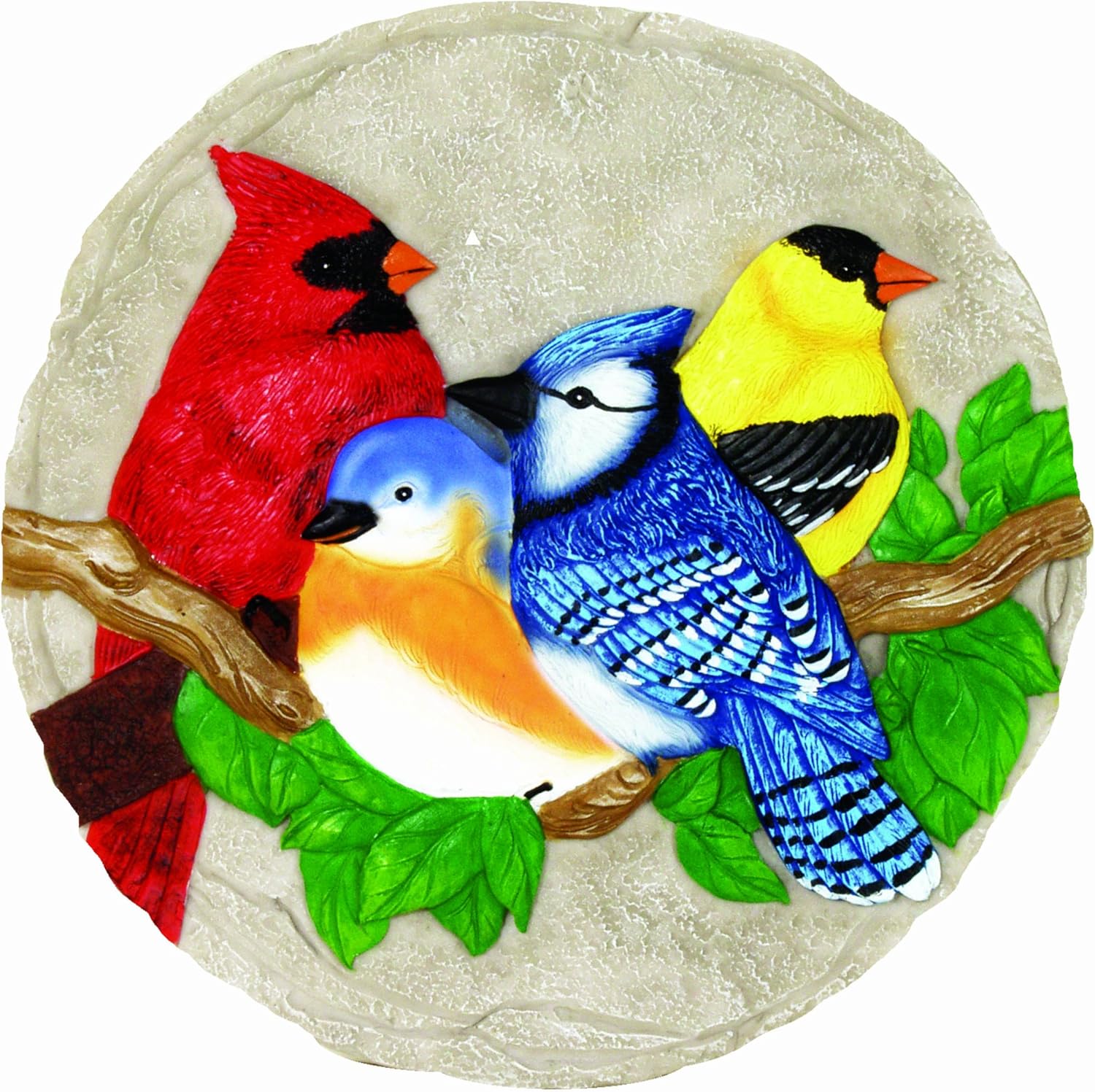 Hardscaping Materials - Spoontiques - Garden Décor - Bright Birds Stepping Stone - Decorative Stone for Garden