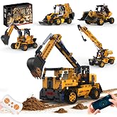 5 in 1 STEM RC Excavator Robot Building Kit Toys for Kids Boys Age 6-14 | Dual Remote Control &amp; App Technic Robotics Building Set, Programmable Engineering Robots, Christmas Birthday Gifts