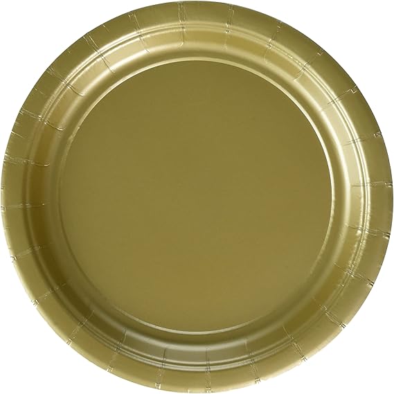 Gold Round Paper Plates 7" Party Supply 120 ct. Toys