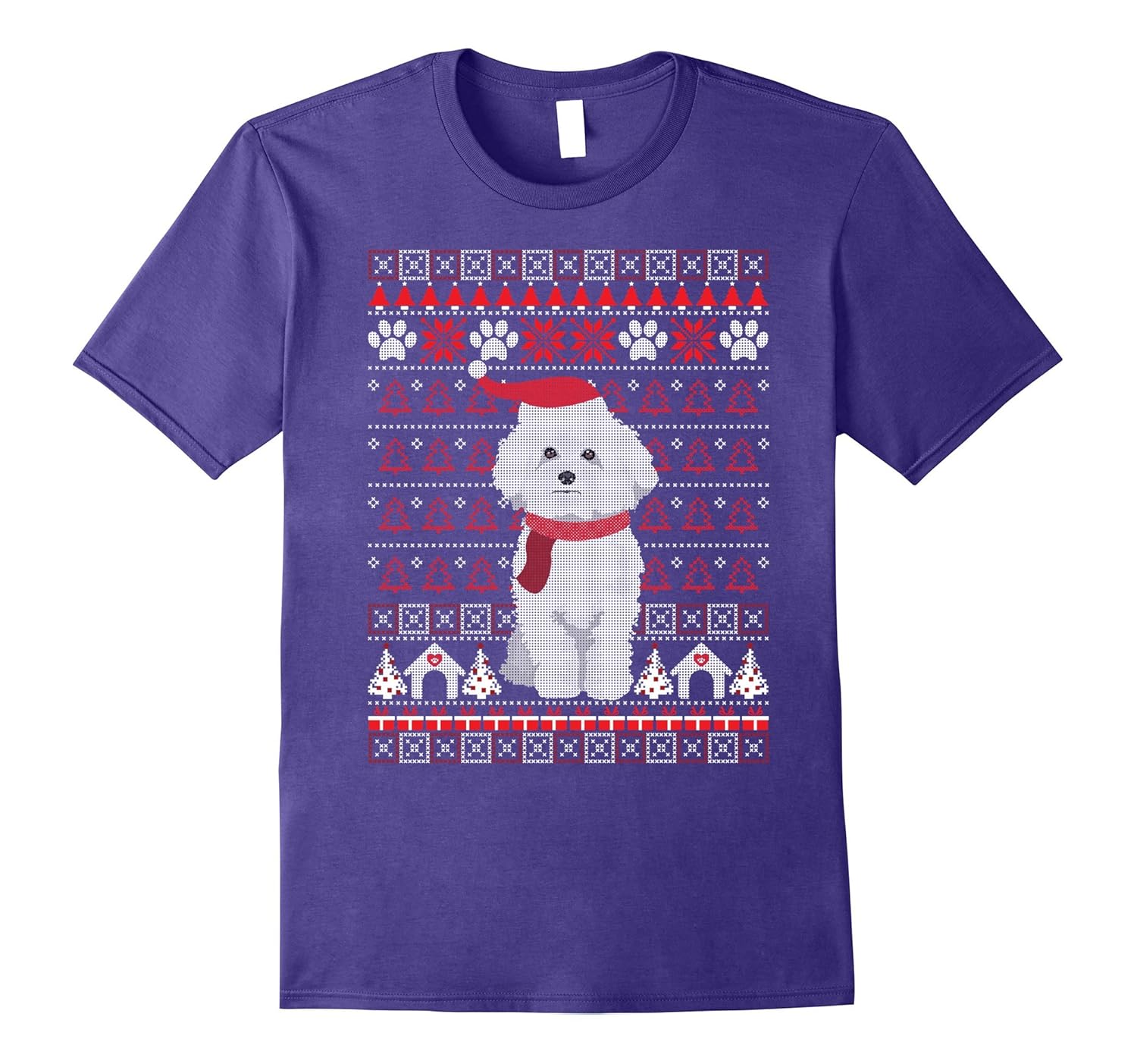 Bichon Frise Ugly Christmas Sweater Holiday Dog T-Shirt-ANZ