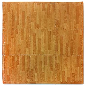 wood grain foam playmat