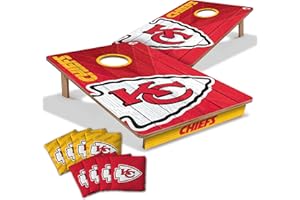 YouTheFan NFL 2’ x 3’ Wood Cornhole Game with Logo Bags