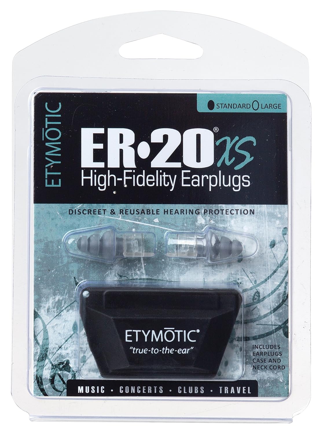 Earplugs Etymotic HighFidelity Earplugs ER20XS Standard Fit 1 pair