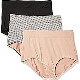 Warner's Women's Blissful Benefits No Muffin Top 3 Pack Brief Panty