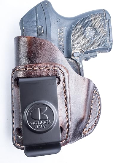 Amazon Com Outbags Usa Ls4lcpx Brown Left Full Grain Heavy Leather Iwb Conceal Carry Gun Holster For Ruger Lcp 380 With Crimson Trace Laser Handcrafted In Usa Sports Outdoors