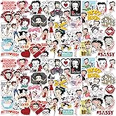 Betty Boop 100ct Vinyl Large Deluxe Stickers Variety Pack – Laptop, Water Bottle, Scrapbooking, Tablet, Indoor/Outdoor