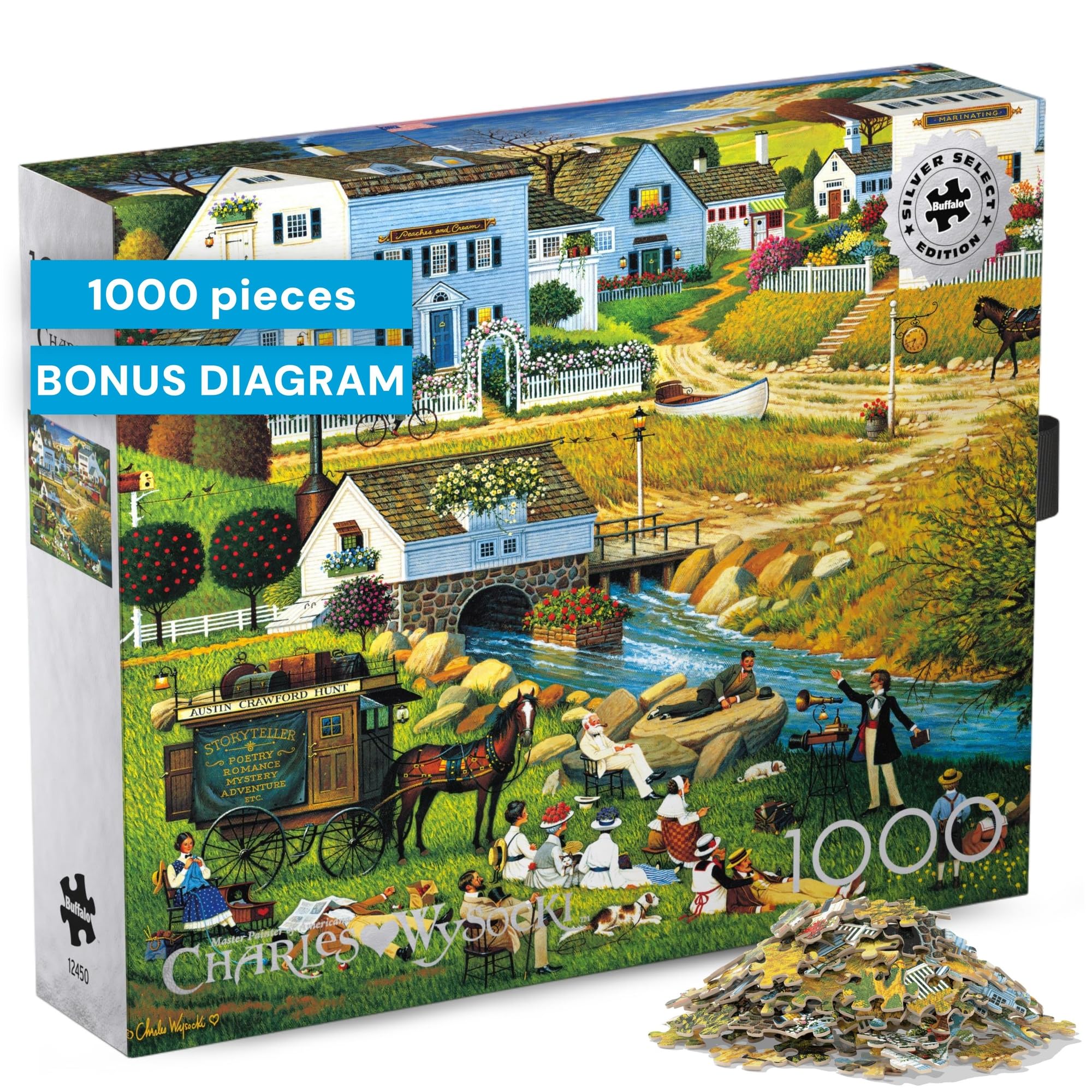 Buffalo Games - Silver Select - Charles Wysocki - Hound of The Baskervilles - 1000 Piece Jigsaw Puzzle for Adults Challenging Puzzle Perfect for Game Nights - 26.75 x 19.75