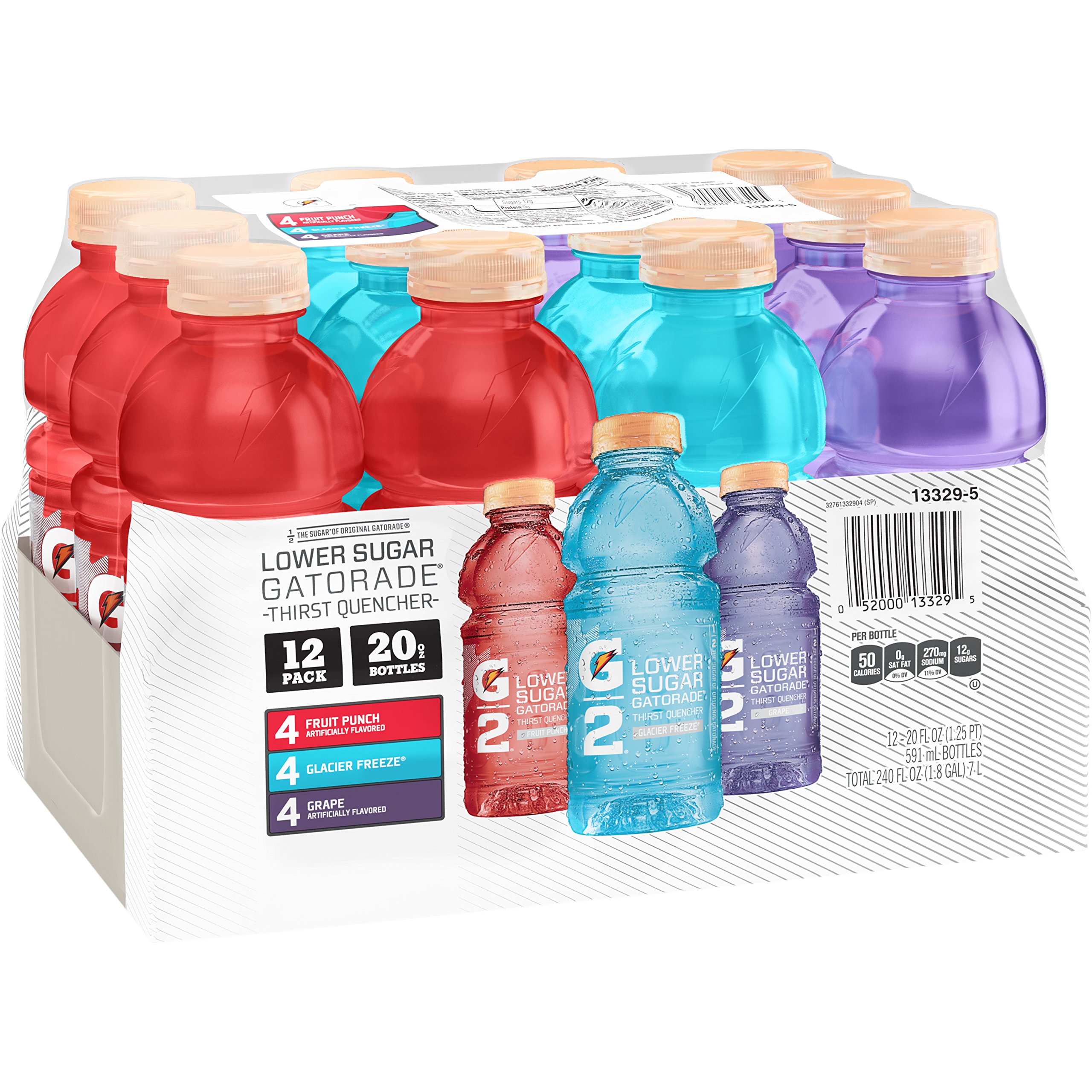 Gatorade G2 Thirst Quencher Variety Pack, 20 Ounce Bottles (Pack of 12