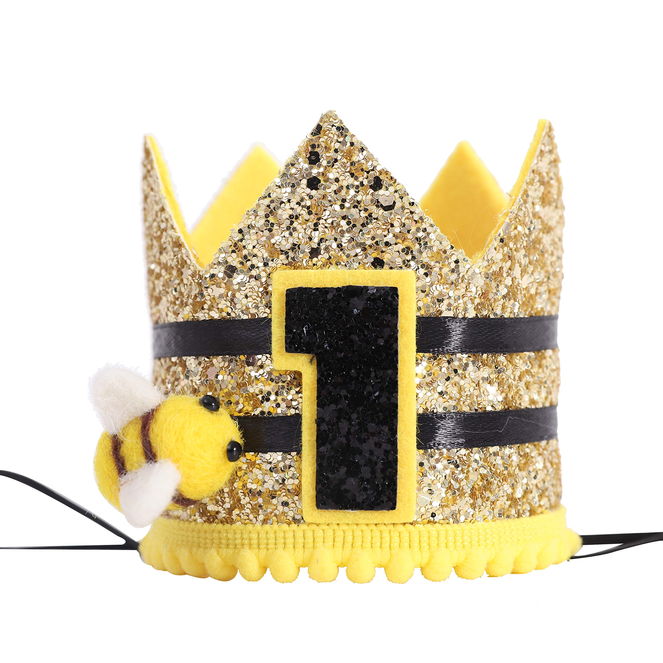 Little Bee 1st Birthday High Chair Banner - Bee Smash Cake, Yellow High Chair Banner, Sweet Birthday Party, Bee Day Theme, Bee Theme First Birthday Decoration，picnic. (Bee Hat)