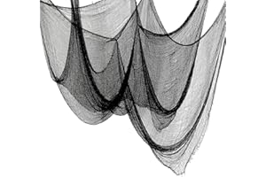 CYANTOR 5Pcs Halloween Creepy Cloth Black 30×72inch - Halloween Decorations Clearance - Creepy Spooky Halloween Decorations Outdoor Indoor