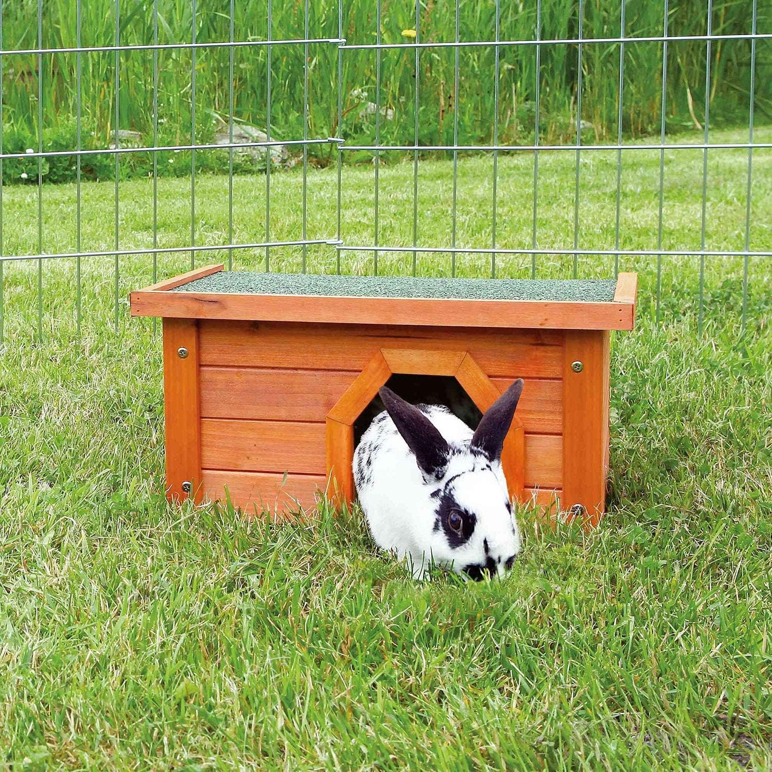 BUNNY BUSINESS SMALL Rabbit/Guinea Hide House for runs and enclosures, 40L x 20D x 28H Cm (Bunny-Cabin)