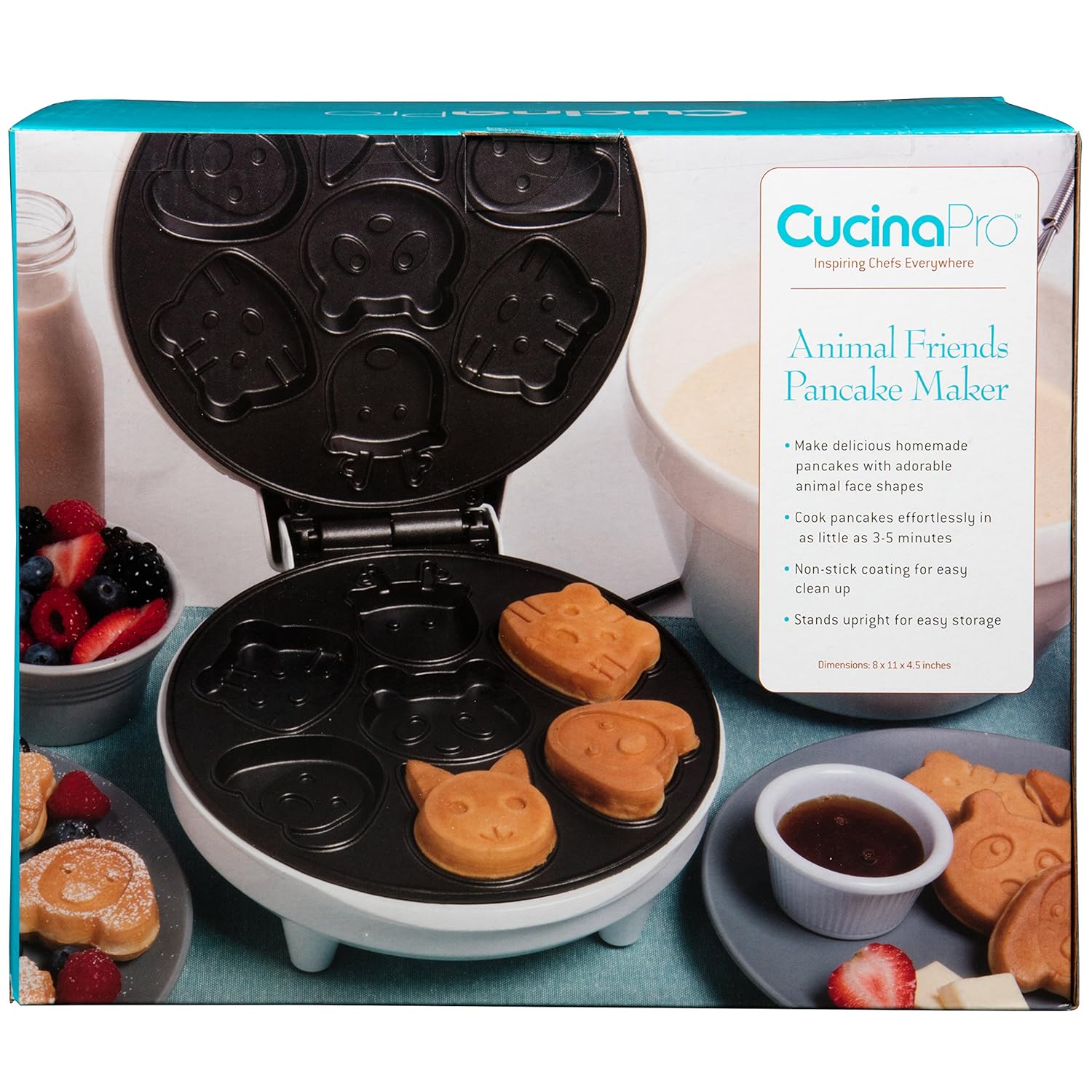 Cucinapro Animal Mini Waffle Maker Electric Non Stick Waffler Makes 7 Fun Different Shaped Pancakes Small Appliances Home Ekbotefurniture Com