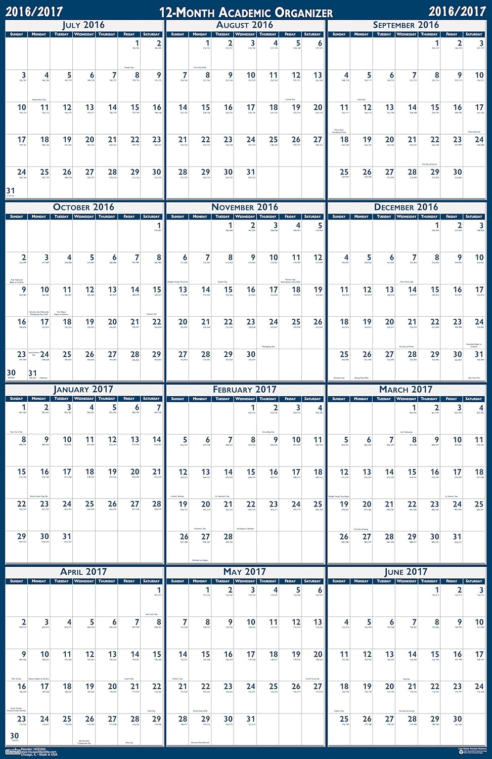 Best Desk Calendar 2017-18