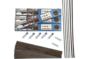 Palisade 46.7 in. x 7.2 in. Interlocking Vinyl Plank Shower and Tub Surround Kit in Oak Mocha