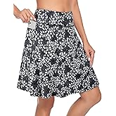 KORALHY Women's 20" Knee Length Skorts Skirts Tennis Athletic Golf Causal Skort with 4 Pockets