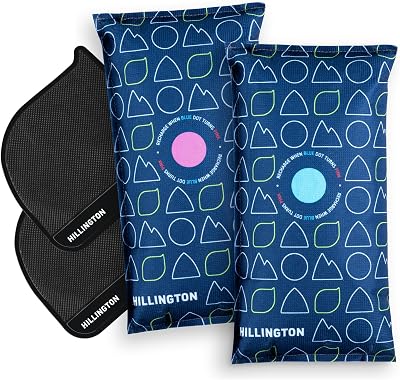 Hillington Car Dehumidifier 1kg 2-Pack Reusable Moisture Absorbers
