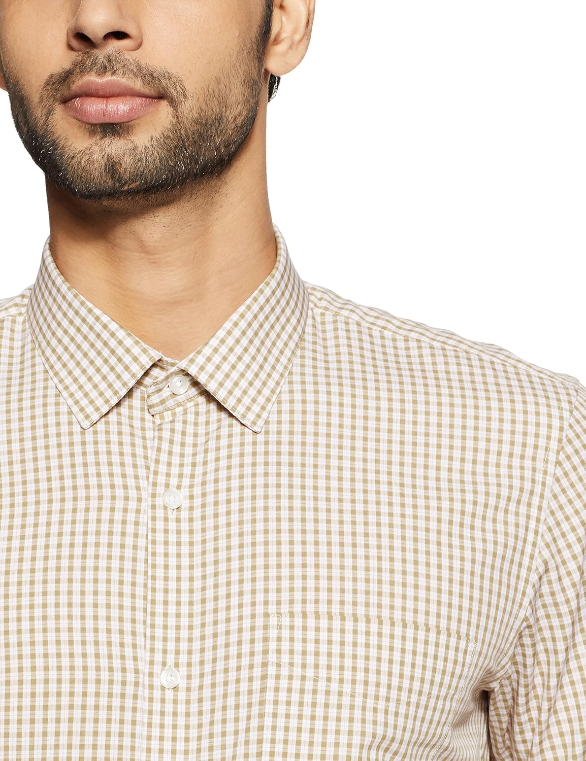 peter england men's solid regular fit formal shirt