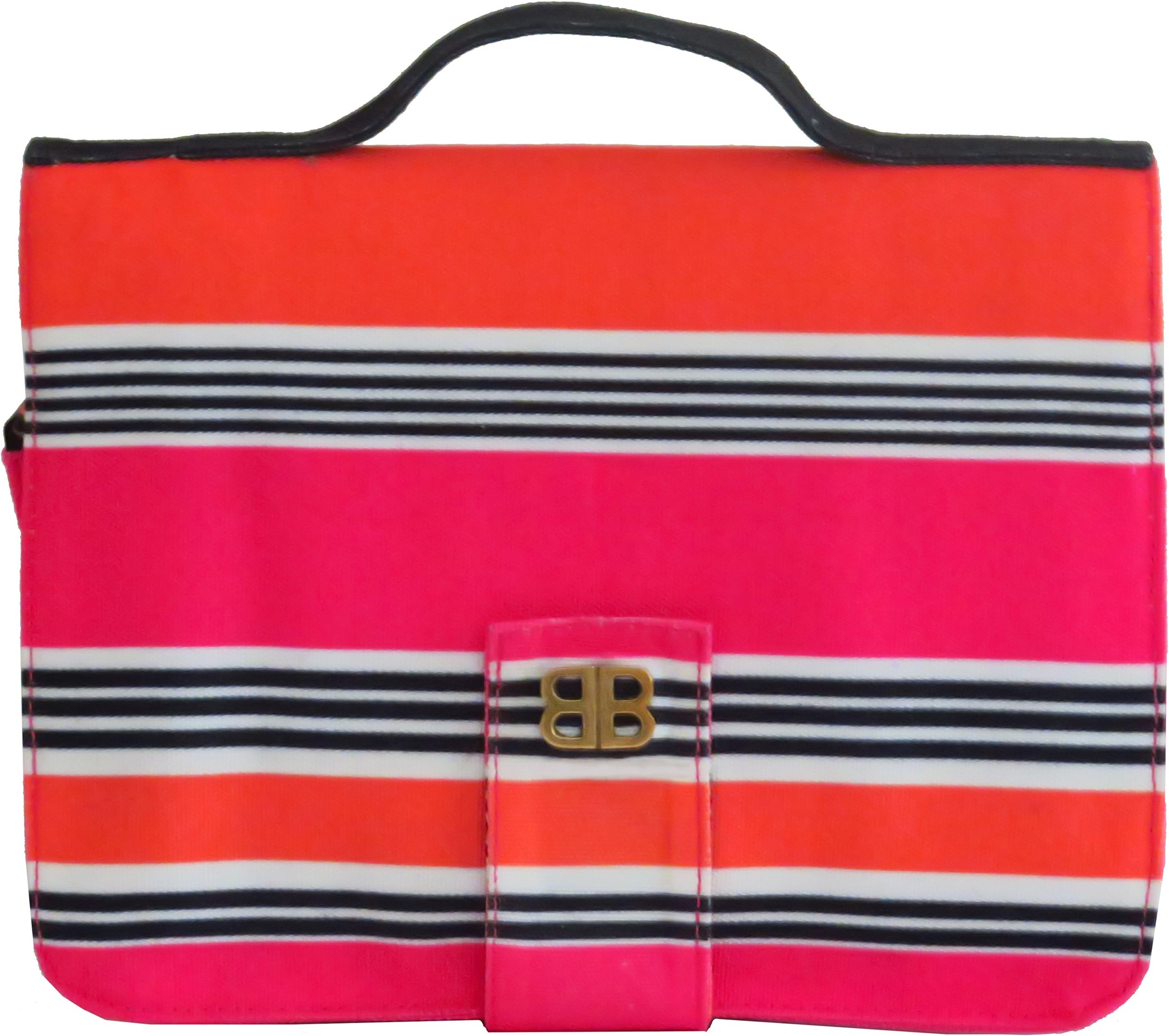 Bagabook Candy Stripe Executive Notepad Journal Book Bible Cover w Unique Hand Strap