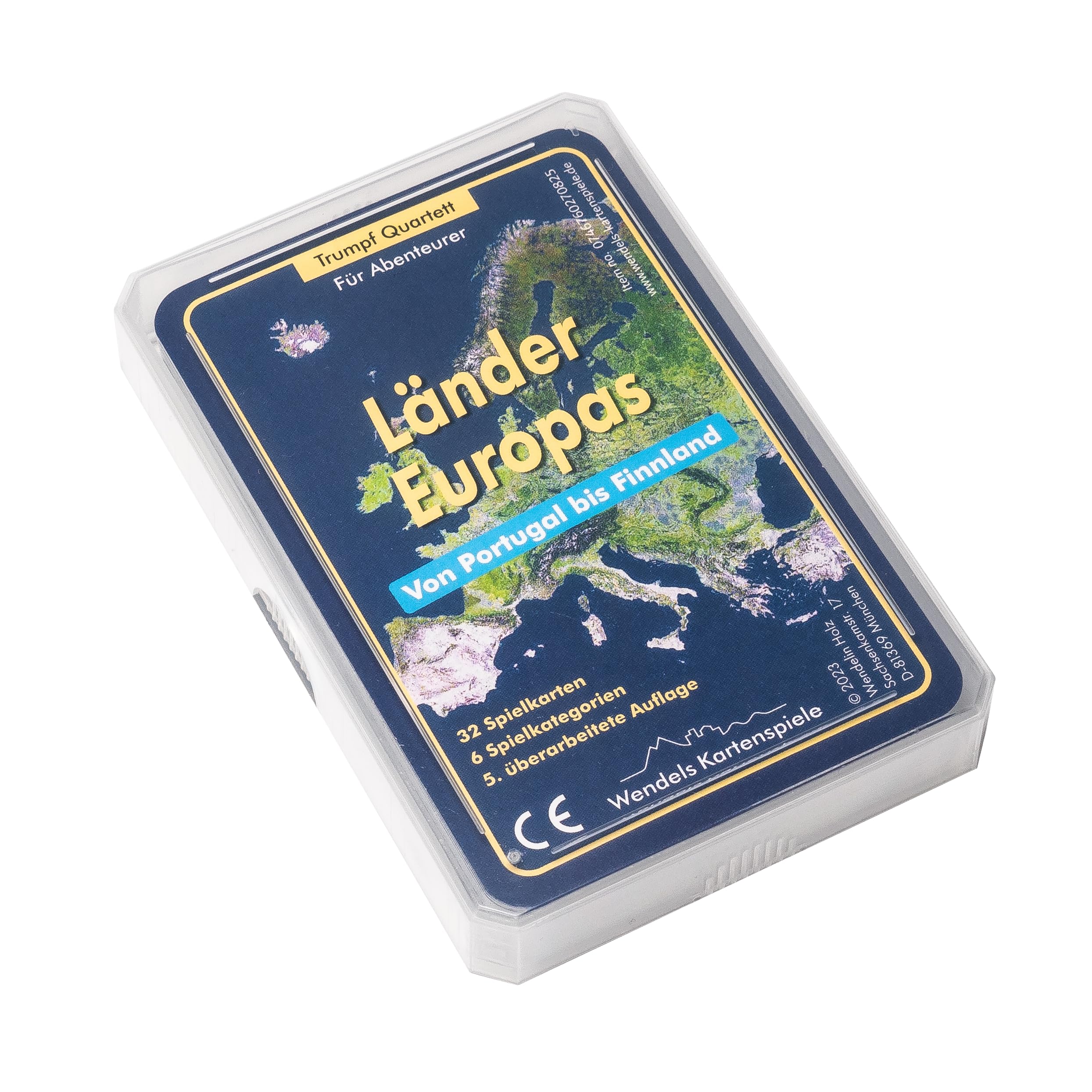 Wendels Kartenspiele Countries of Europe Trump Quartet Game with Current Information