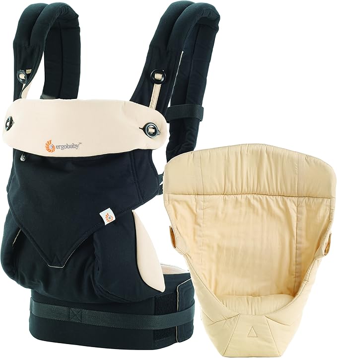 Ergobaby PorteBébé Ergonomique Collection 360 Pack, Noir/Camel
