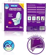 GoHygiene Flushable Paper Toilet Seat Covers 5 Packs 50 Covers Travel view 4
