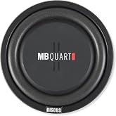 MB Quart Discus 12 Inch 600W Shallow Mount 4 Ohm DVC Car Subwoofer | Under 3.1 inch mounting depth; dual 4 ohm 2 inch voice coils, poly cone, vented aluminum former and butyl surround