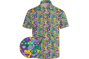 HUURAY Funny Golf Polos for Men Funny Print Short Sleeve Golf Shirts Quick-Dry Polo Shirts Short Sleeve Hawaiian Polo Shirts