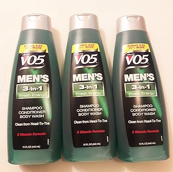 Amazon Com 3 Pk Alberto Vo5 Men S 3 In 1 Shampoo Conditioner
