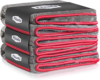 Filzada® 3X Lackschonendes Mikrofasertuch Auto - Unfassbare Saugkraft Und Fusselfrei Dank Extrem Weicher Mikrofaser - Auto Poliertücher Zur Professionellen Autopflege in 40x40cm (3)