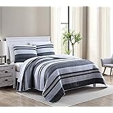 Nautica - Twin Quilt Set, Cotton Reversible Bedding, Cozy Home Decor & Dorm Room Essentials (Ardmoore Grey, Twin)